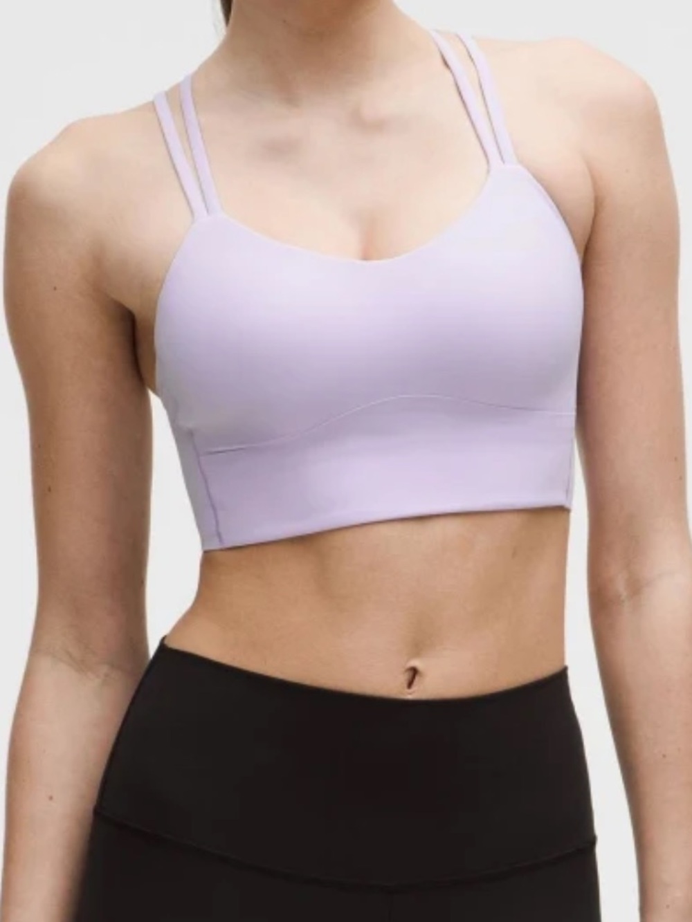 NEW Lululemon Like a Cloud Longline Bra B/C Lilac Frost Size 6